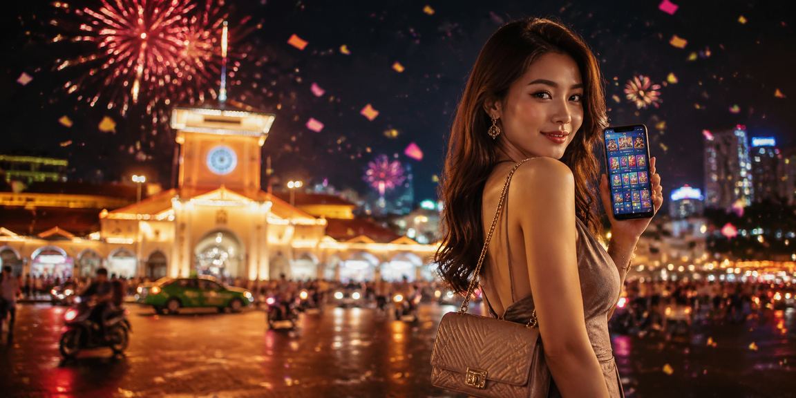Không khí lễ hội TP. HCM với người dùng nạp tiền nhận bonus và đặt cược thể thao